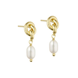 Anais pearl earrings, gold plated, Pure by Nat