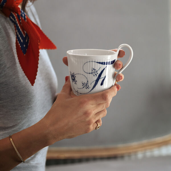 Alphabet Tasse F, Royal Copenhagen