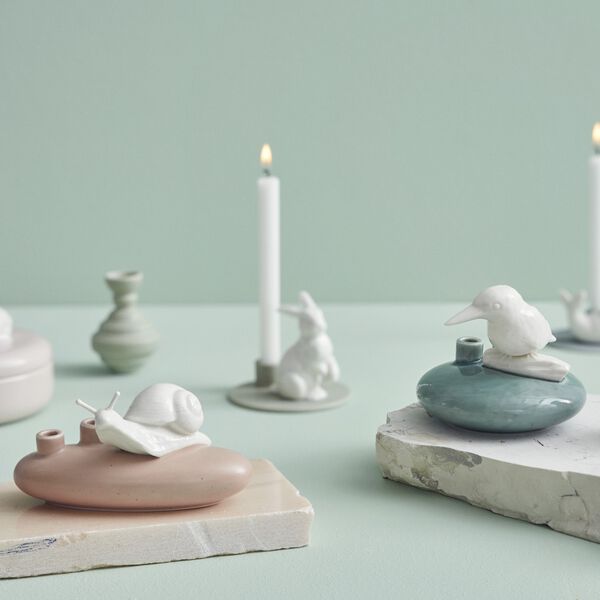 Süße Geschichten Schneckenvase, Rose, Dottir Nordic Design