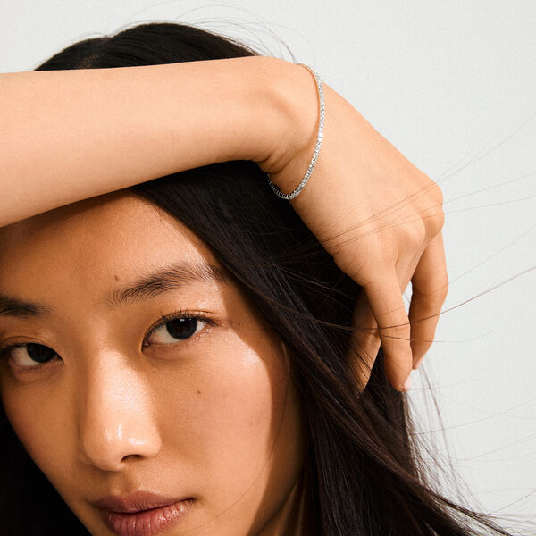 ARASH crystal bracelet, silver plated, Pilgrim