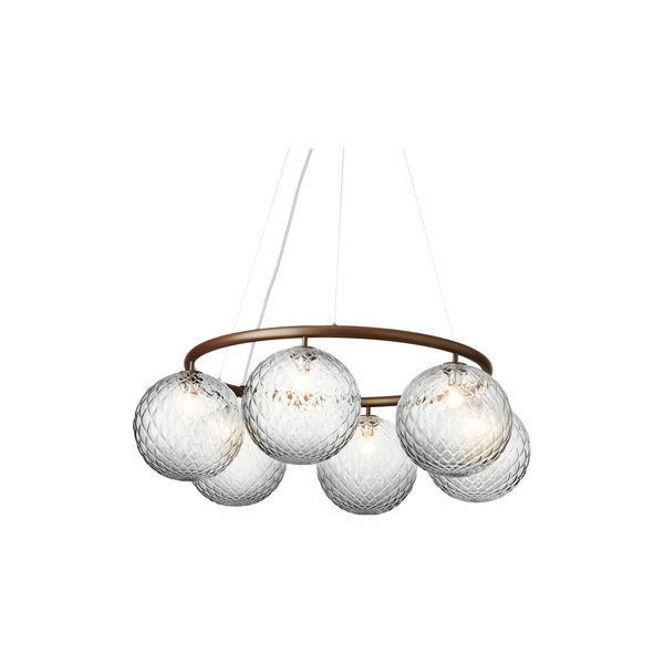 Miira 6 Circular Pendant, dark bronze/optic clear, Nuura