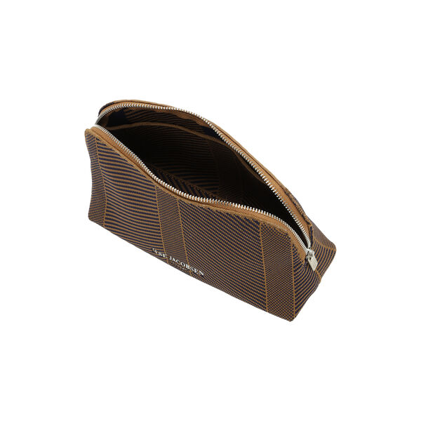 Knitted Makeup Bag, dark indigo buckthorn brown, Ilse Jacobsen Hornb&aelig;k