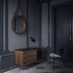 62 Sideboard mit 3 Schubladen, Nussbaum/Schwarz, GUBI