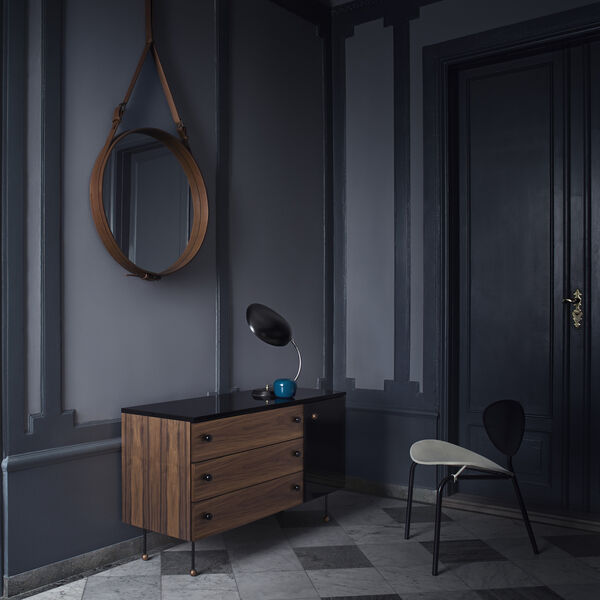 62 Sideboard mit 3 Schubladen, Nussbaum/Schwarz, GUBI