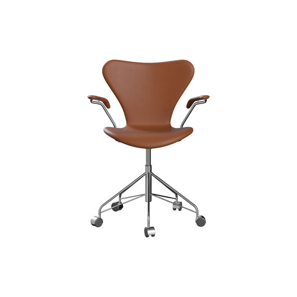 Series 7&trade; 3217 Fully Upholstered Office Chair, Essential walnut, Fritz Hansen