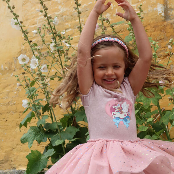 Haarreif mit Herzstickerei, buttercream, Konges Sl&oslash;jd