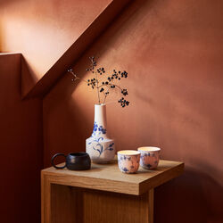 Musselmalet Riflet Teelichthalter, 2 St&uuml;ck, Royal Copenhagen