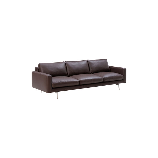 Edge V1 3 pers. sofa, faith dark brown, Wendelbo