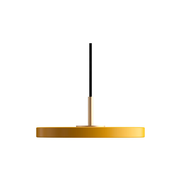 Asteria Micro Pendant, saffron yellow/brass, UMAGE