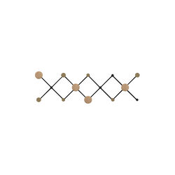 X•TEND Wall Rack, black/oak, LoCa
