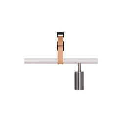 Long John 4 Spot Pendant Nature Leather, white/steel, Rubn