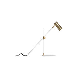 Lektor Desk Lamp, white/brass, Rubn