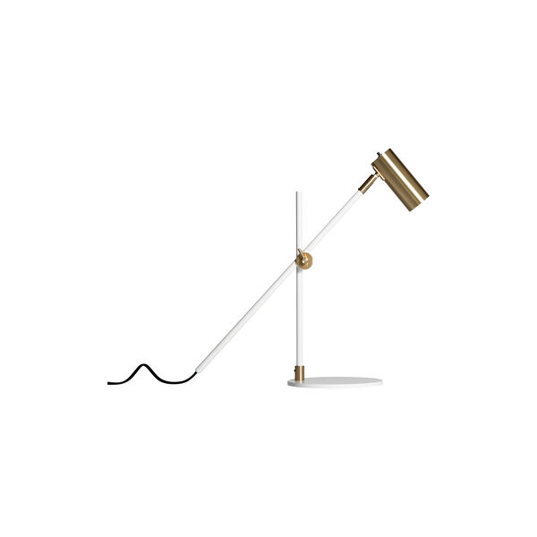 Lektor Desk Lamp, white/brass, Rubn