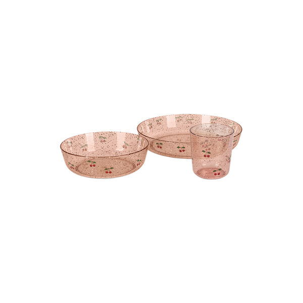 Sparkly Dinner Set, cherry, Konges Sl&oslash;jd