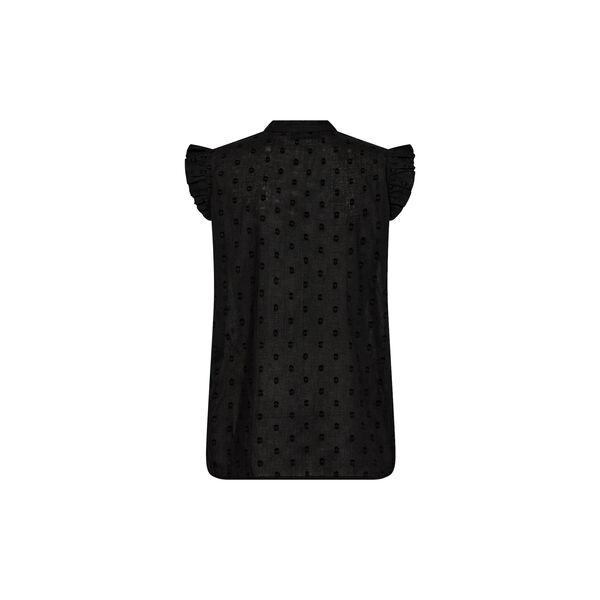 PD-Mabel Dobby Dot SL Shirt, black, Pieszak