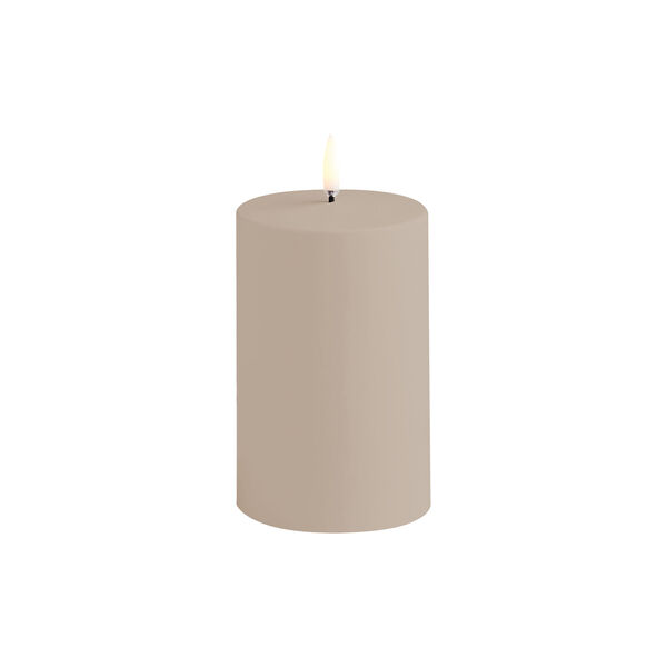 LED Outdoor Pillar Candle 8 cm, sandstone, Uyuni Lighting