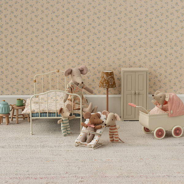 Kinderwagen für Mäuse, Koralle, Maileg