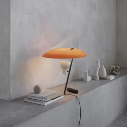 Model 548 Table Lamp, orange/dark burnished brass, Astep