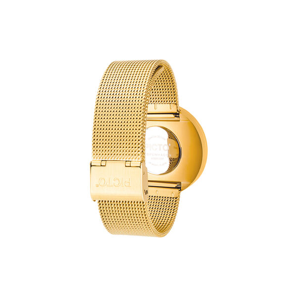 PICTO Wrist Watch, white/gold/matt gold, Picto