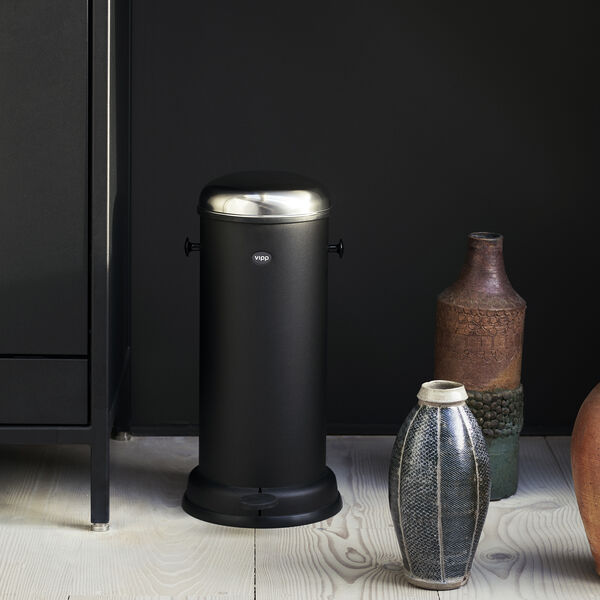Vipp16 Treteimer, schwarz, Vipp