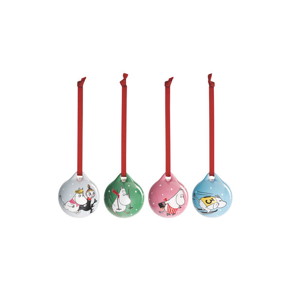Winter Bathing Christmas Balls Mini Set 4 Pcs., Moomin Arabia