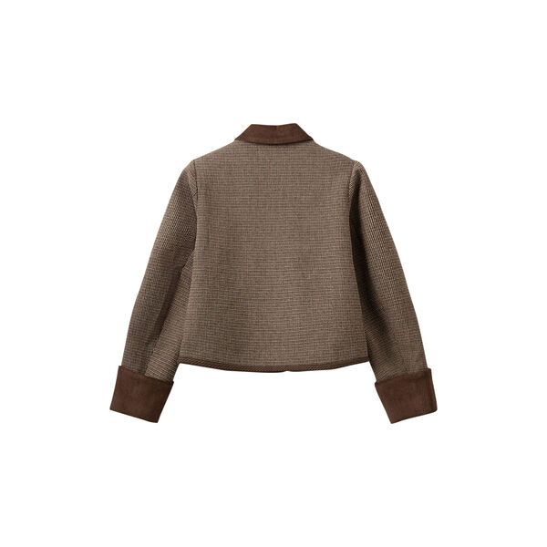 KAMIKKASW SHORT TWEED JACKET, brown check, Sofie Schnoor