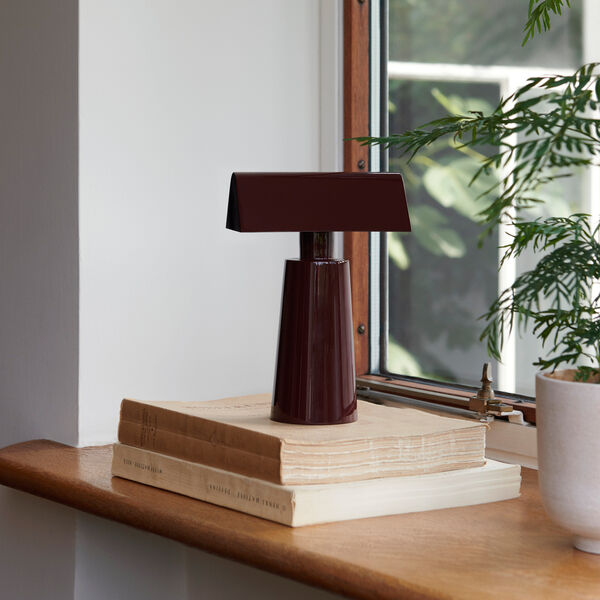 Caret MF1 Portable Table Lamp, dark burgundy, &Tradition