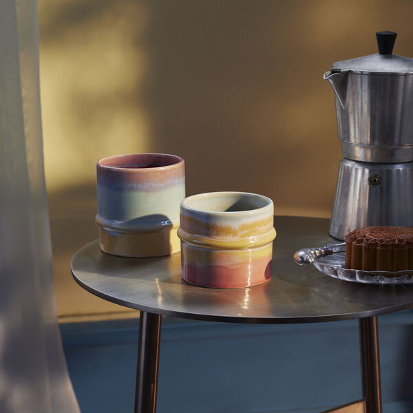 Poppery Becher, pink/mint/gelb, K&auml;hler