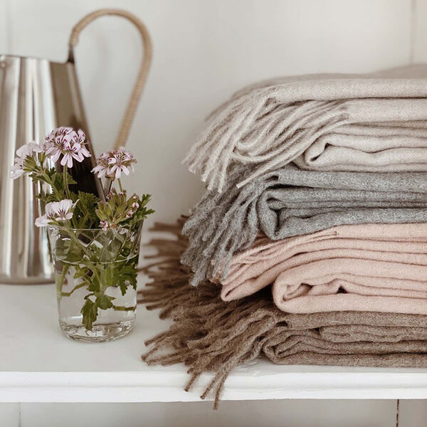 Classic Throw, light grey, ELVANG