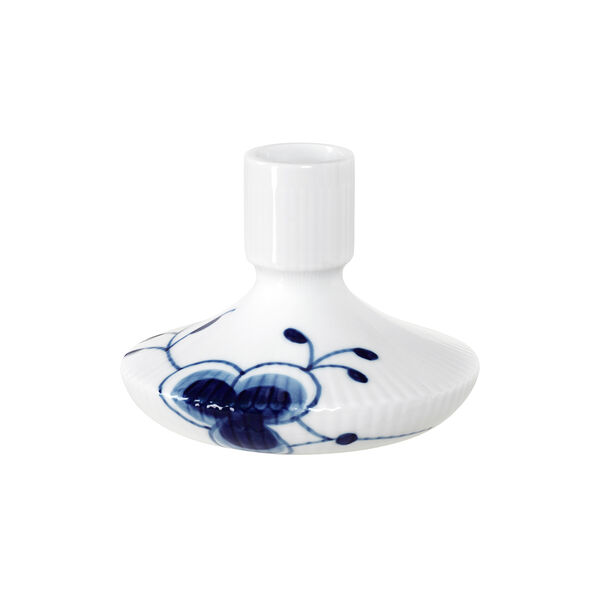 Blaue Mega-gerippte Kerzenhalter 8 cm, Royal Copenhagen