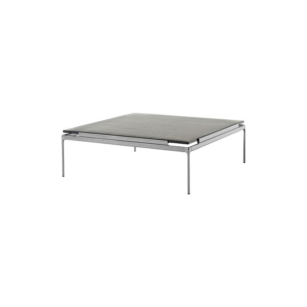 Sett LN13 Coffee Table, smoked glass/dark chrome, &Tradition