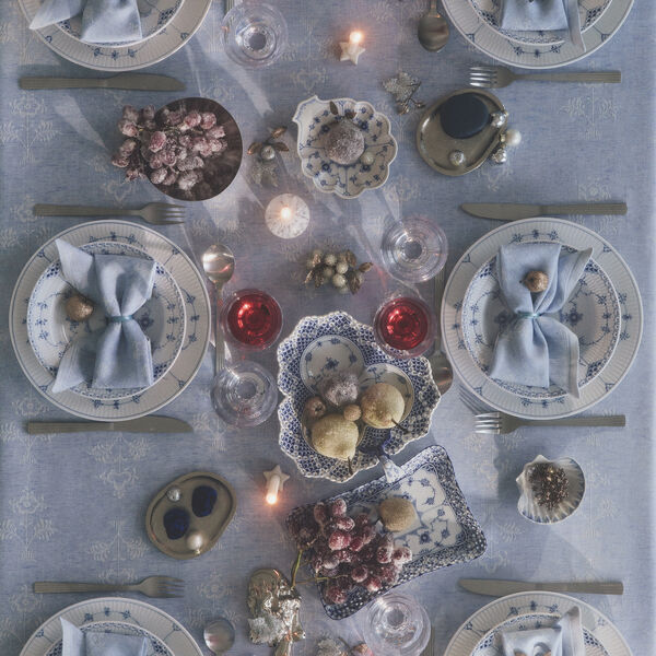 Musselmalet Vollspitze rechteckige Platte, Royal Copenhagen