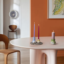 Olga Candle holder, light blue, Bjørn Wiinblad