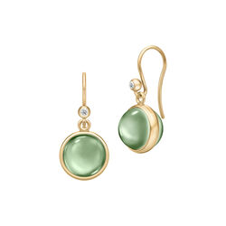 Prime Ohrringe, Gold/gr&uuml;ner Amethyst, Julie Sandlau
