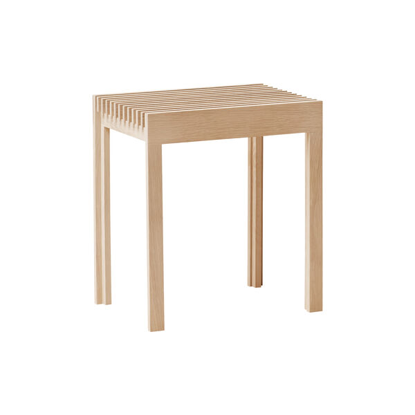 Lightweight Stool, white oiled oak, Form & Refine