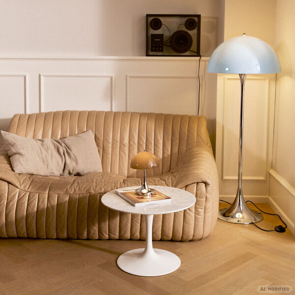 Panthella | Original | Opal Blue Grey | Floor Lamp, Louis Poulsen