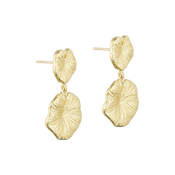 Hannah water lilly post earrings, gold plated, Pure by Nat