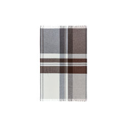 Oxford Throw, 5088&nbsp;white&nbsp;brown, Silkeborg Uldspinderi