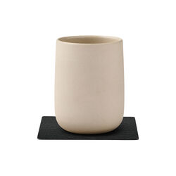 Bull glass mat Square, black, LIND DNA