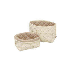 Gesteppte Aufbewahrungskörbe 2er-Set, ashley/latte, Cam Cam Copenhagen