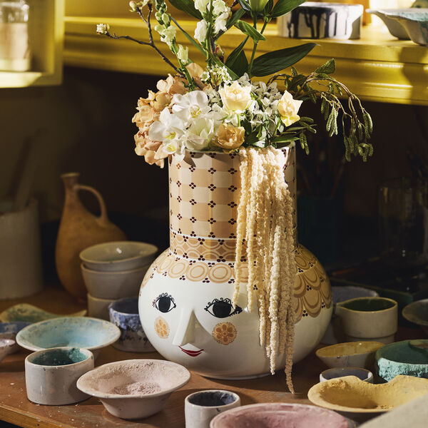 Olga Vase, sand, Bjørn Wiinblad