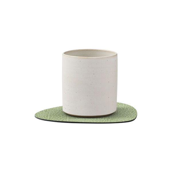 Hippo glass mat Curve, olive green, LIND DNA