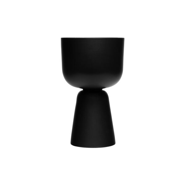 Nappula Flowerpot medium, matte black, Iittala