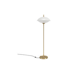 Clam&trade; Floor Lamp, opal/brass, Fritz Hansen