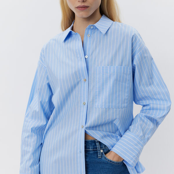 AdaleneSW Shirt, light blue striped, Sofie Schnoor