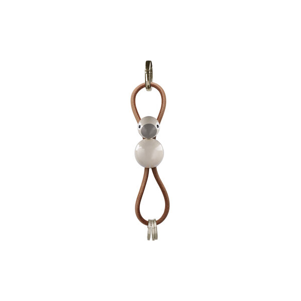 Bird Keychain with Natural Leather, sand, Kay Bojesen Denmark
