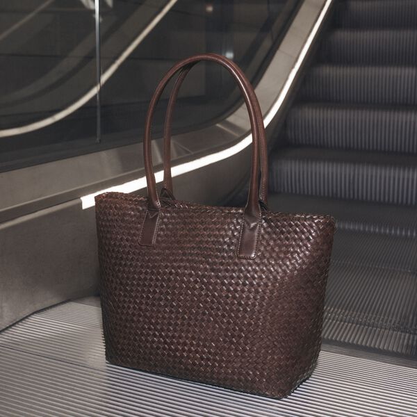 WrenMBG Shopper Weave, dark brown, Markberg