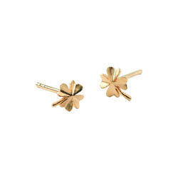 Clover Ohrstecker, gold, Pernille Corydon Jewellery