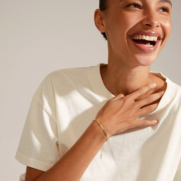 JOANNA flat snake chain bracelet gold-plated, Pilgrim