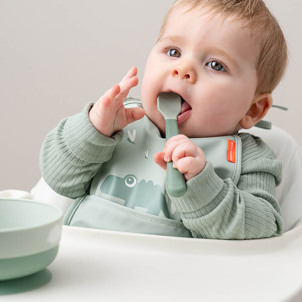 Foodie Easy-grip Babylöffel 3er-Pack, blau, Done by Deer